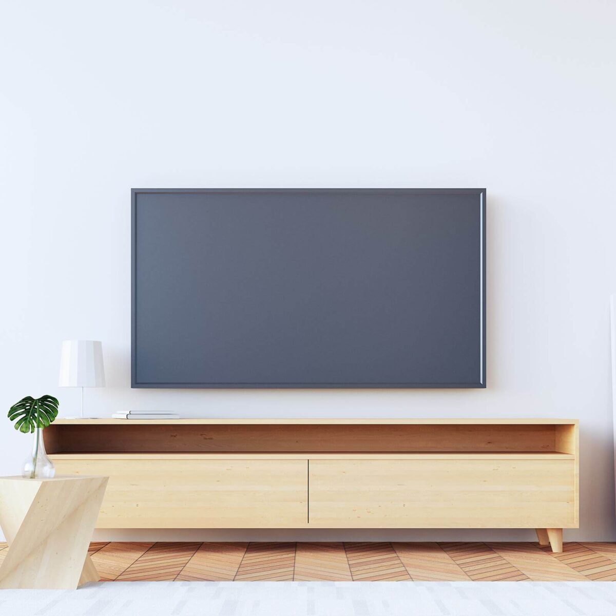 tv in living room / 3d rendering