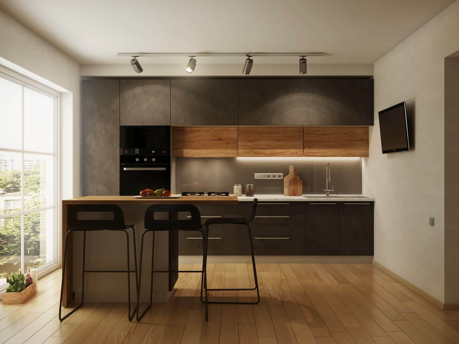 New modern kitchen interior